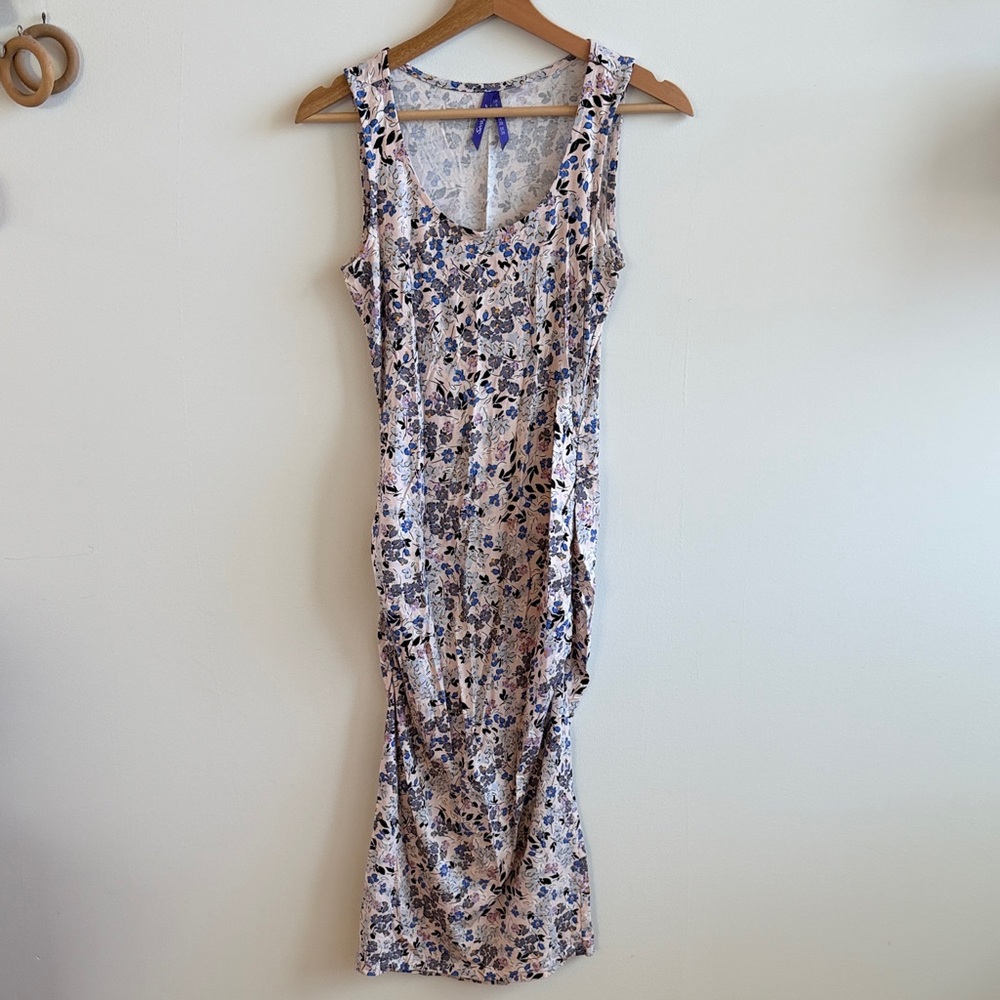 Floral Sleeveless Maternity Dress